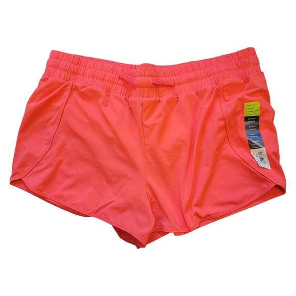 Tek Gear Girls Running Shorts Day Glow Orange/Pink Plus Size 20 JJ3259 - Picture 1 of 5